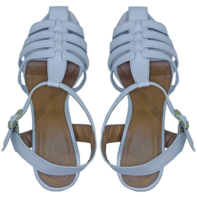 Sandália Feminina Melissa em Couro Gladiadora e Fivela